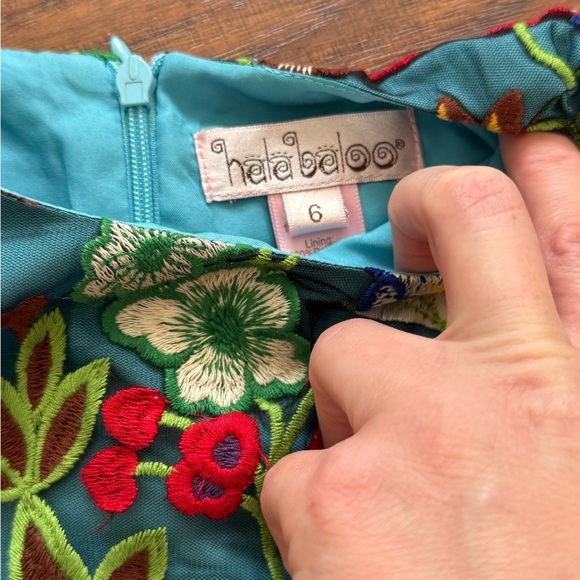 Halabaloo Multicolor Floral Embroidered Dress | Size 6 - Picture 3 of 3